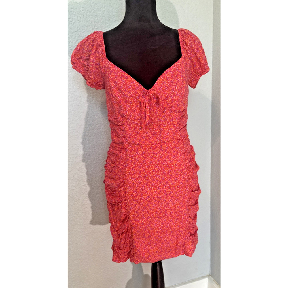 Trixxi Dress Small‎ Hot Pink Floral Size Regular Large